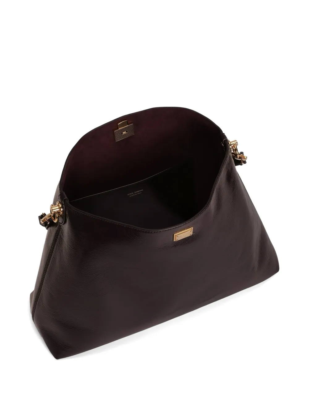 Dolce & Gabbana Vittoria grote kalfsleren schoudertas Rood