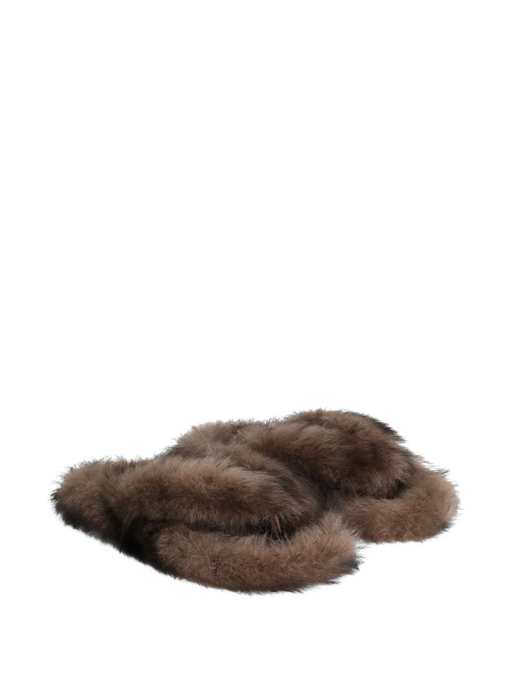 Dolce & Gabbana Lammy teenslippers Bruin