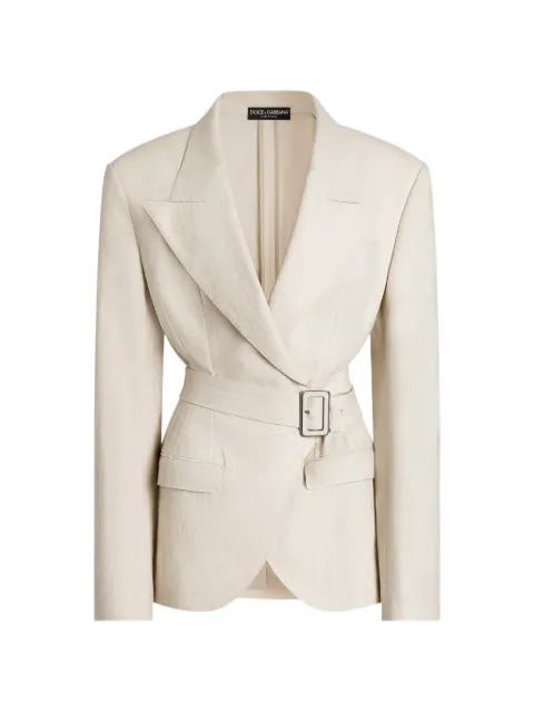 Dolce & Gabbana Jaqueta com abotoamento simples e cinto