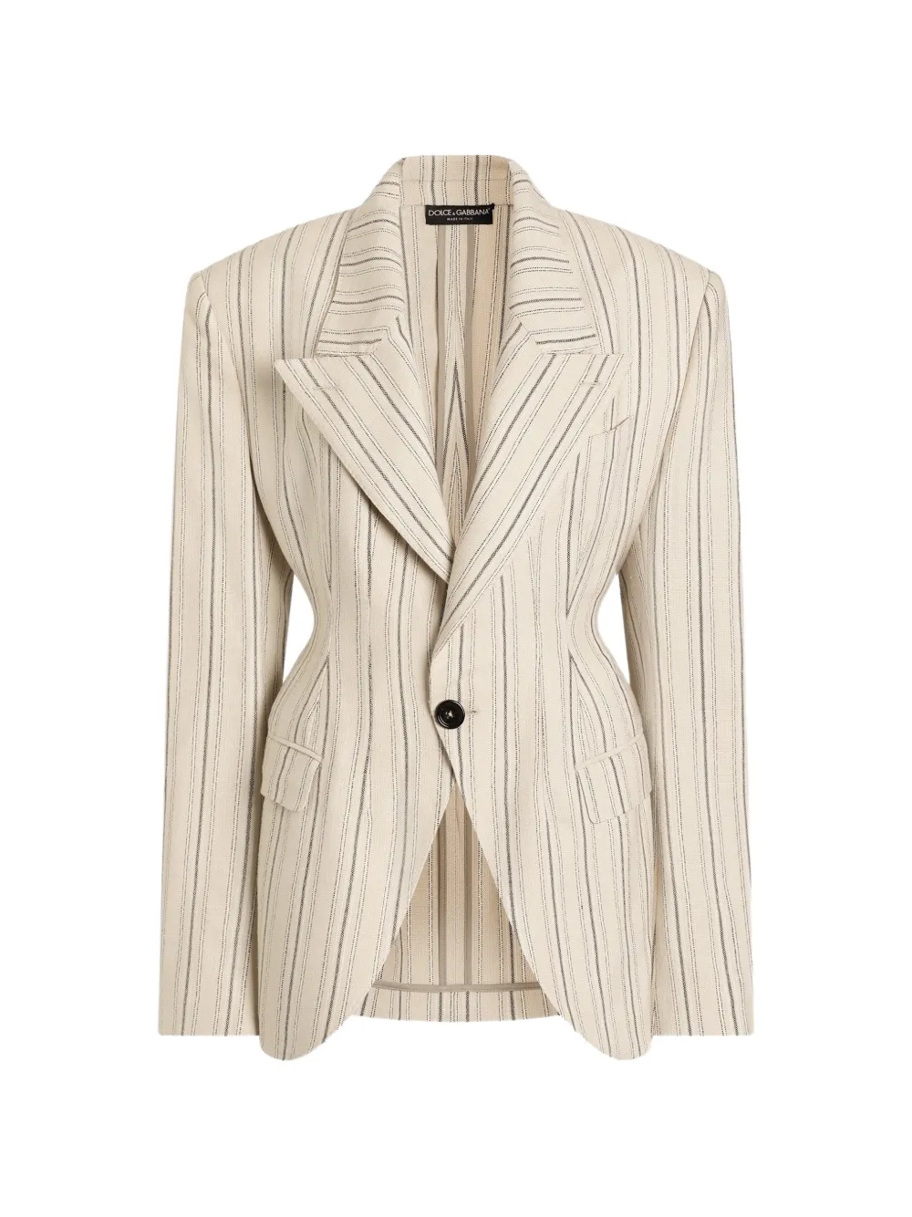 Dolce & Gabbana single-breasted jacket in regimental pinstripe - Toni neutri