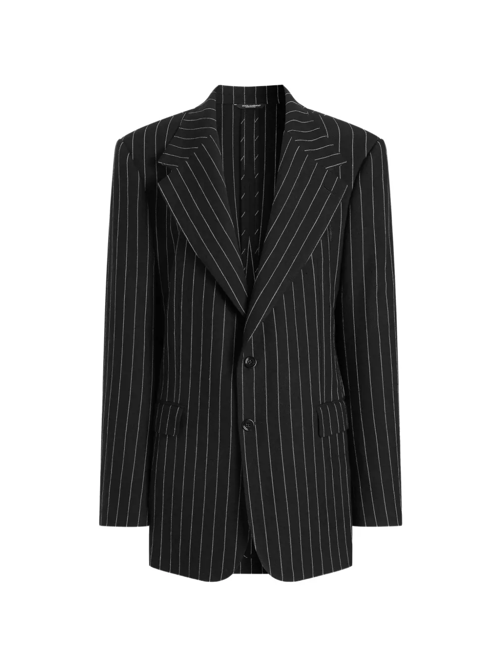 Dolce & Gabbana striped buttoned blazer - Black