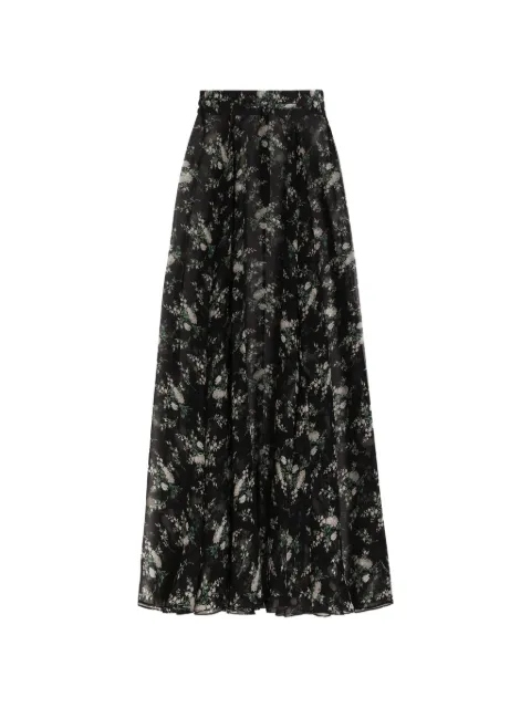 Dolce & Gabbana chiffon skirt with rose and small flower-print