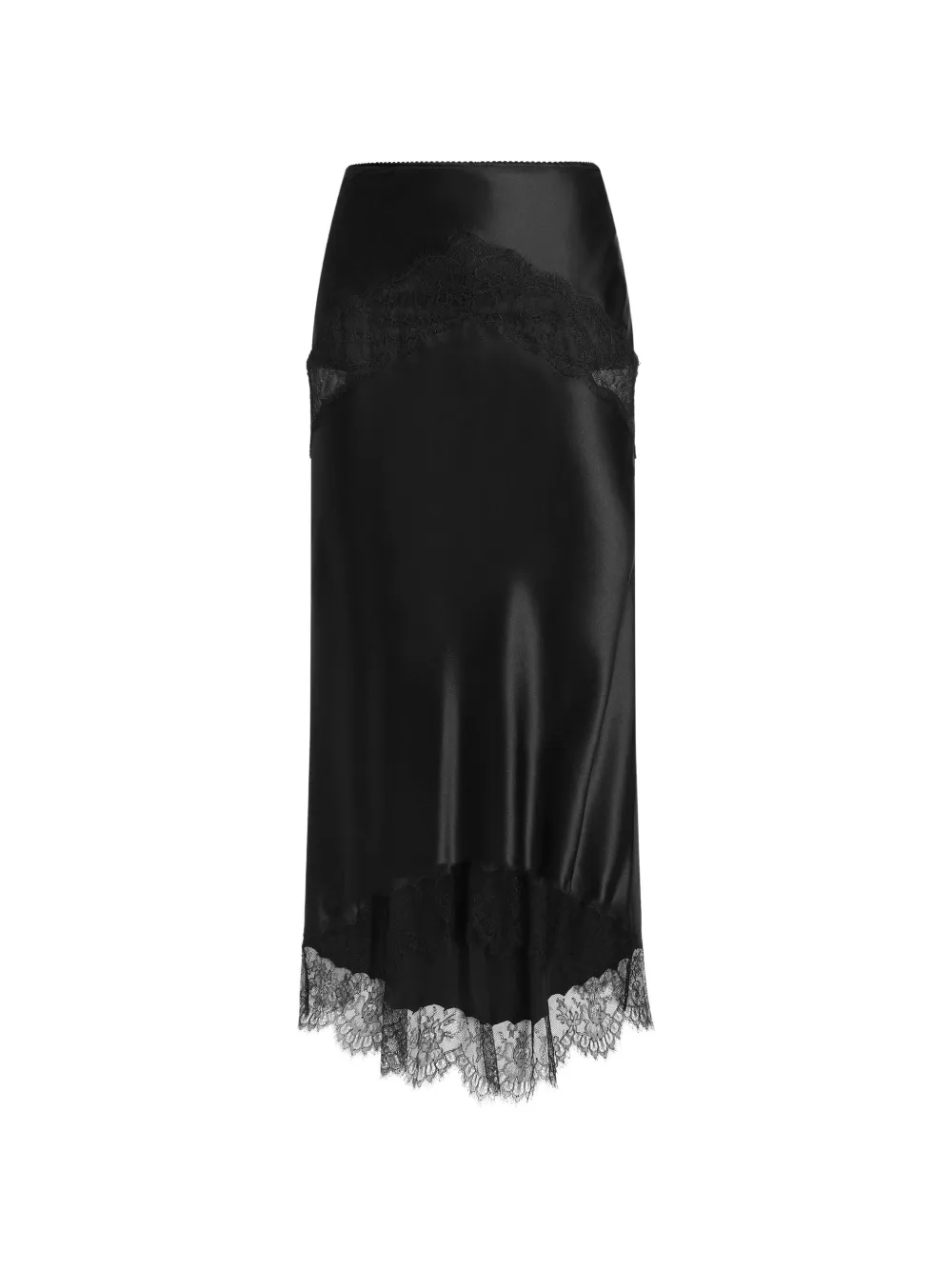 Dolce & Gabbana silk satin skirt - Nero