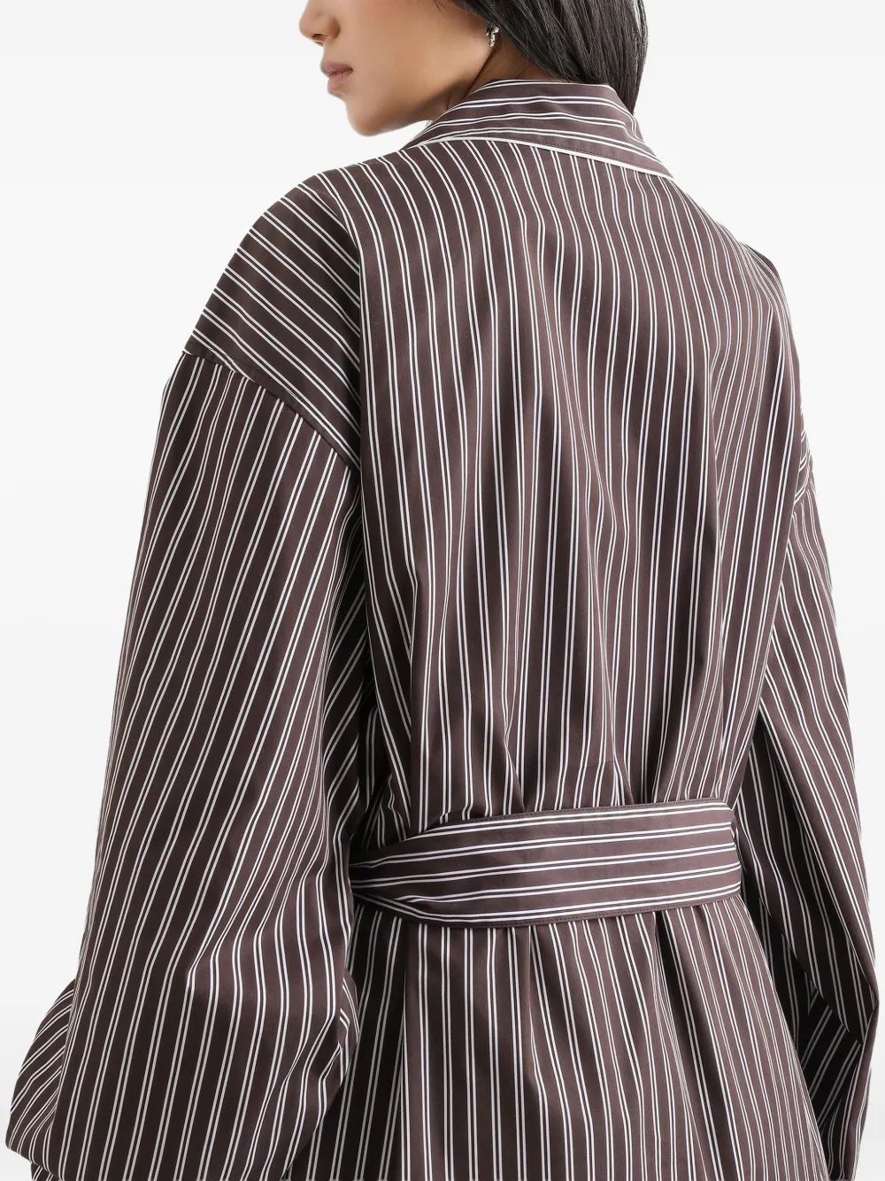 Dolce & Gabbana Gestreept popeline blouse Bruin