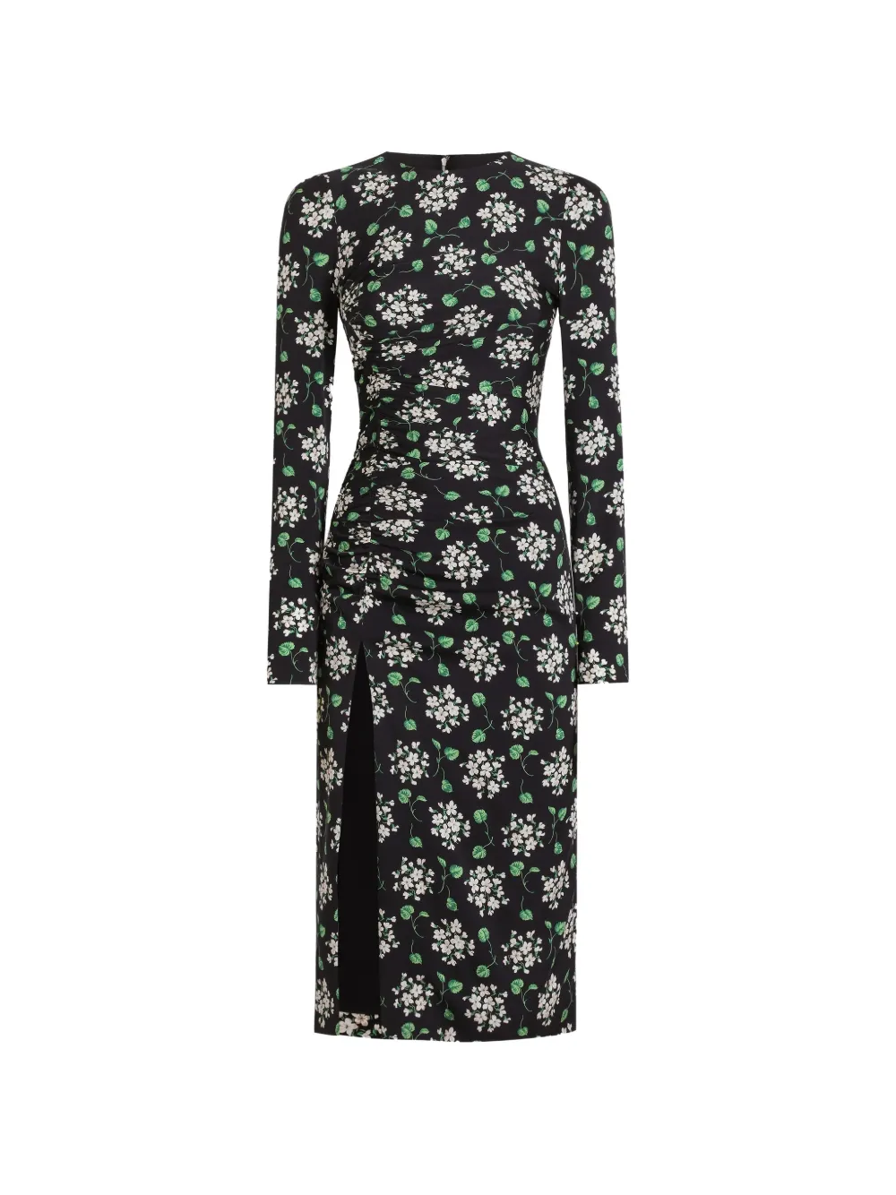 Dolce & Gabbana Abito con stampa Geranium Bouquets - Nero