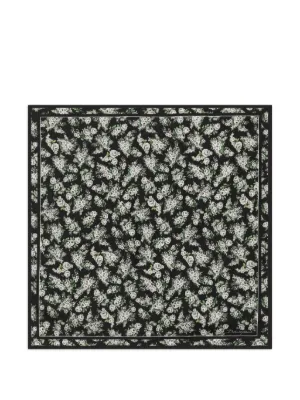 Dolce & Gabbana DG logo-print Silk Scarf | Black | FARFETCH