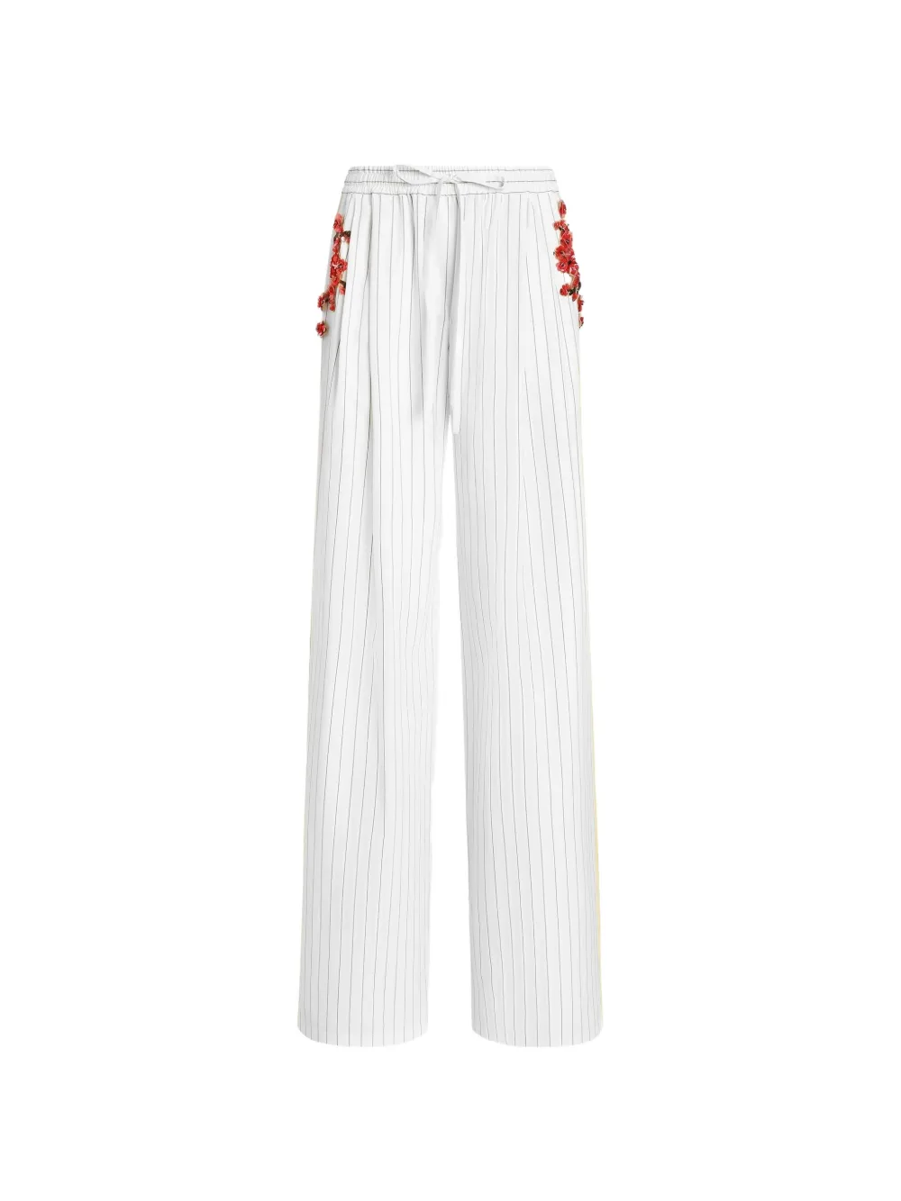 Dolce & Gabbana striped poplin trousers - White