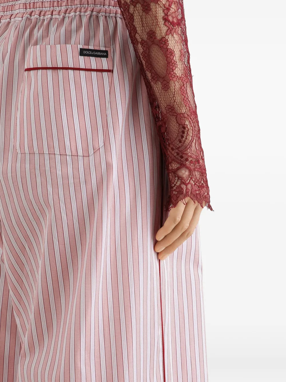 Dolce & Gabbana Gestreepte broek Roze