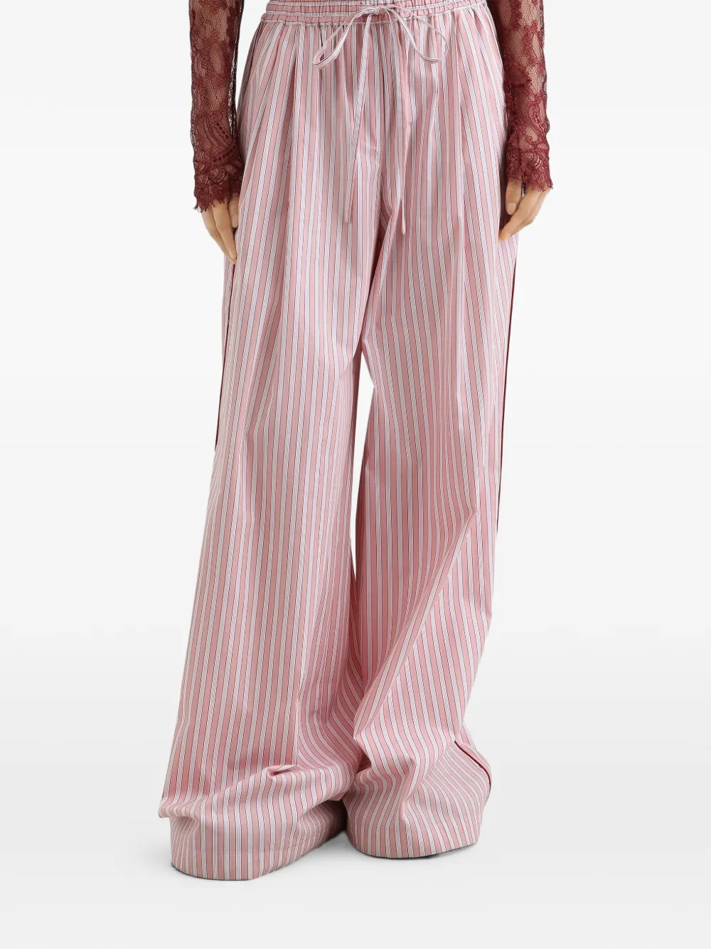 Dolce & Gabbana Gestreepte broek Roze