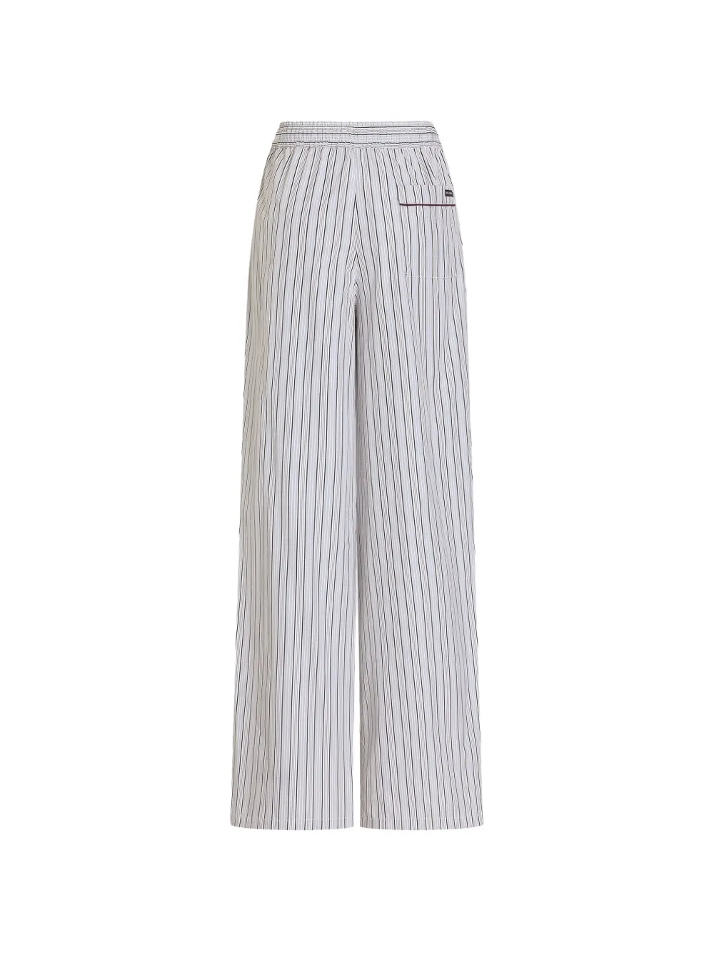 Dolce & Gabbana Gestreepte popeline broek Wit