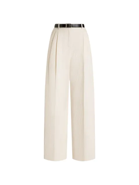 Dolce & Gabbana rustic cotton and linen canvas trousers