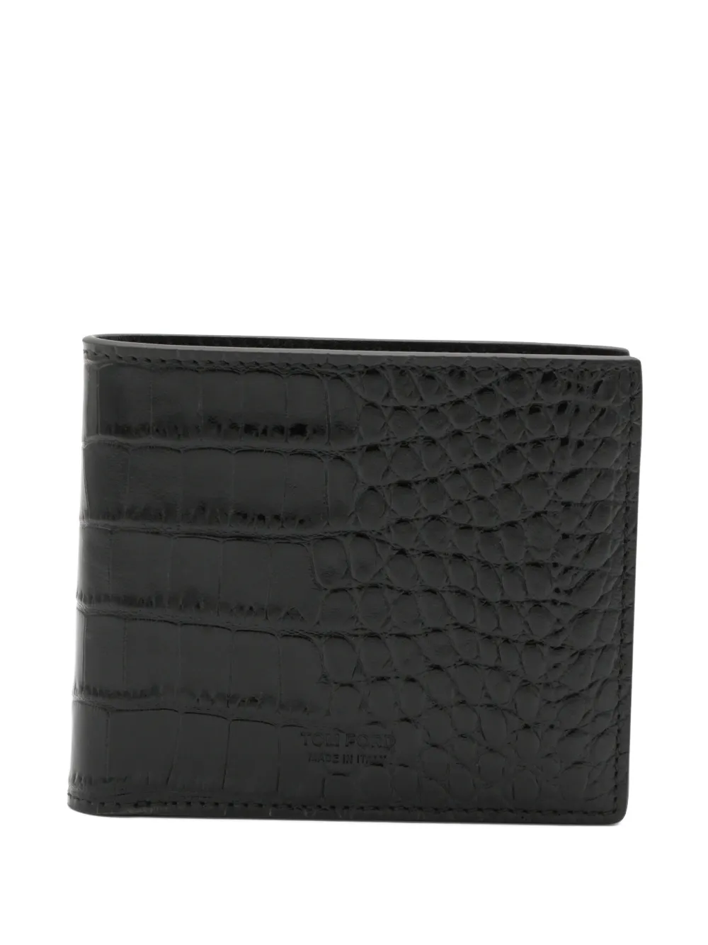 TOM FORD crocodile-effect wallet - Nero