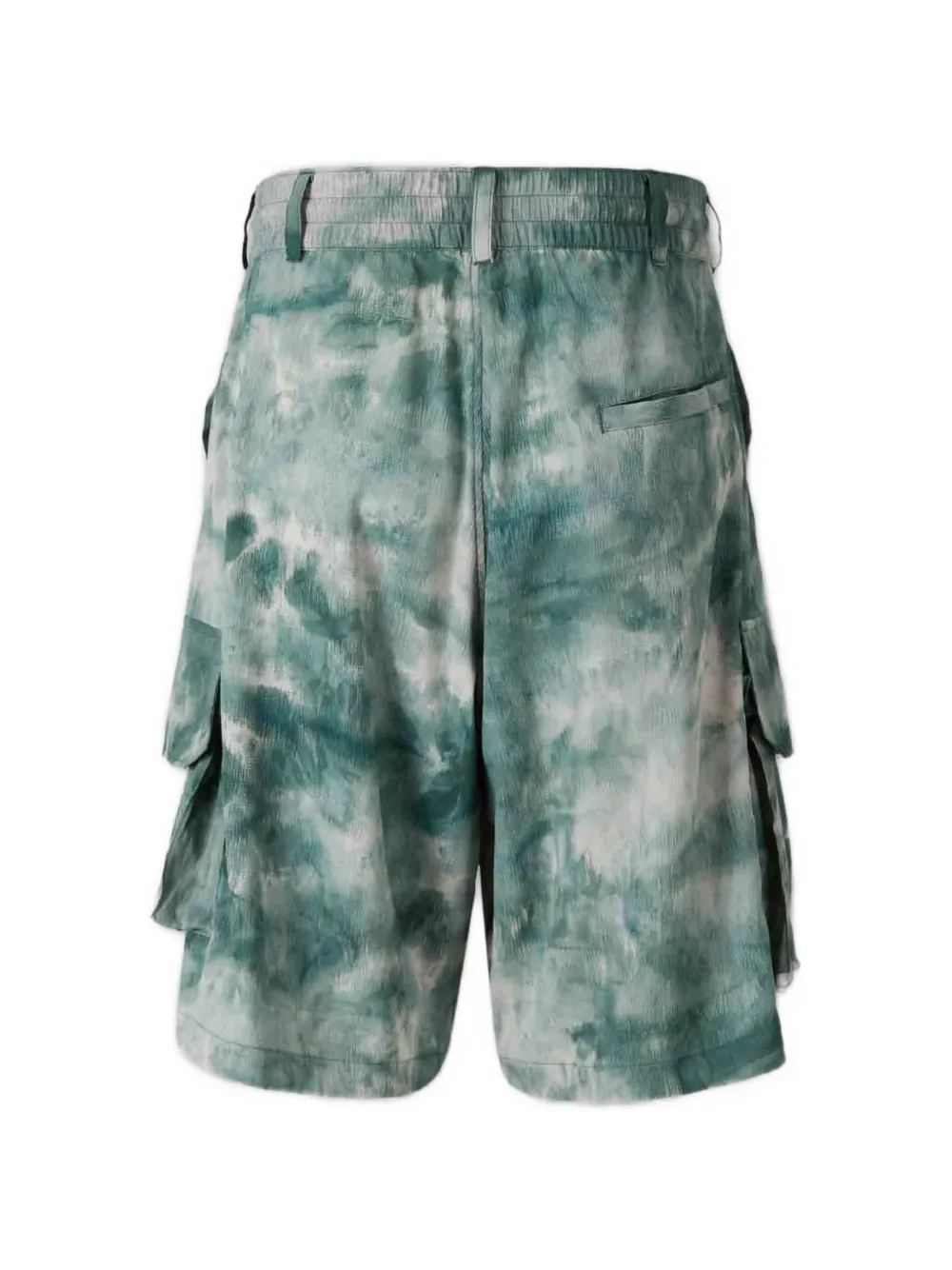 Y-3 tie-dye cargo shorts - Groen