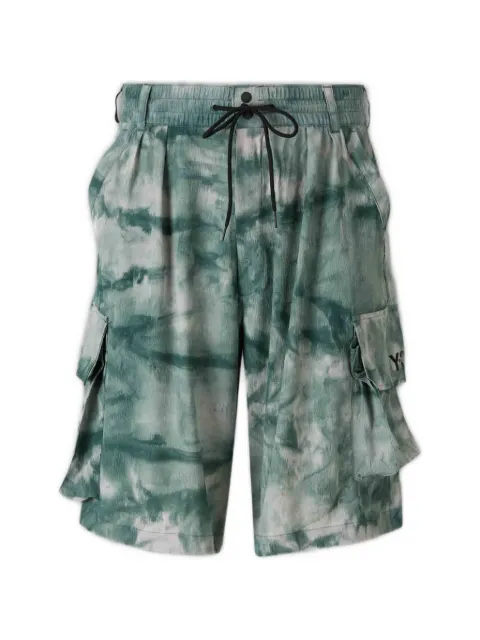 Y-3 tie-dye cargo shorts