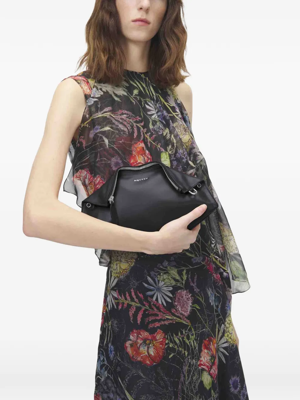 Alexander McQueen zipped clutch - Zwart