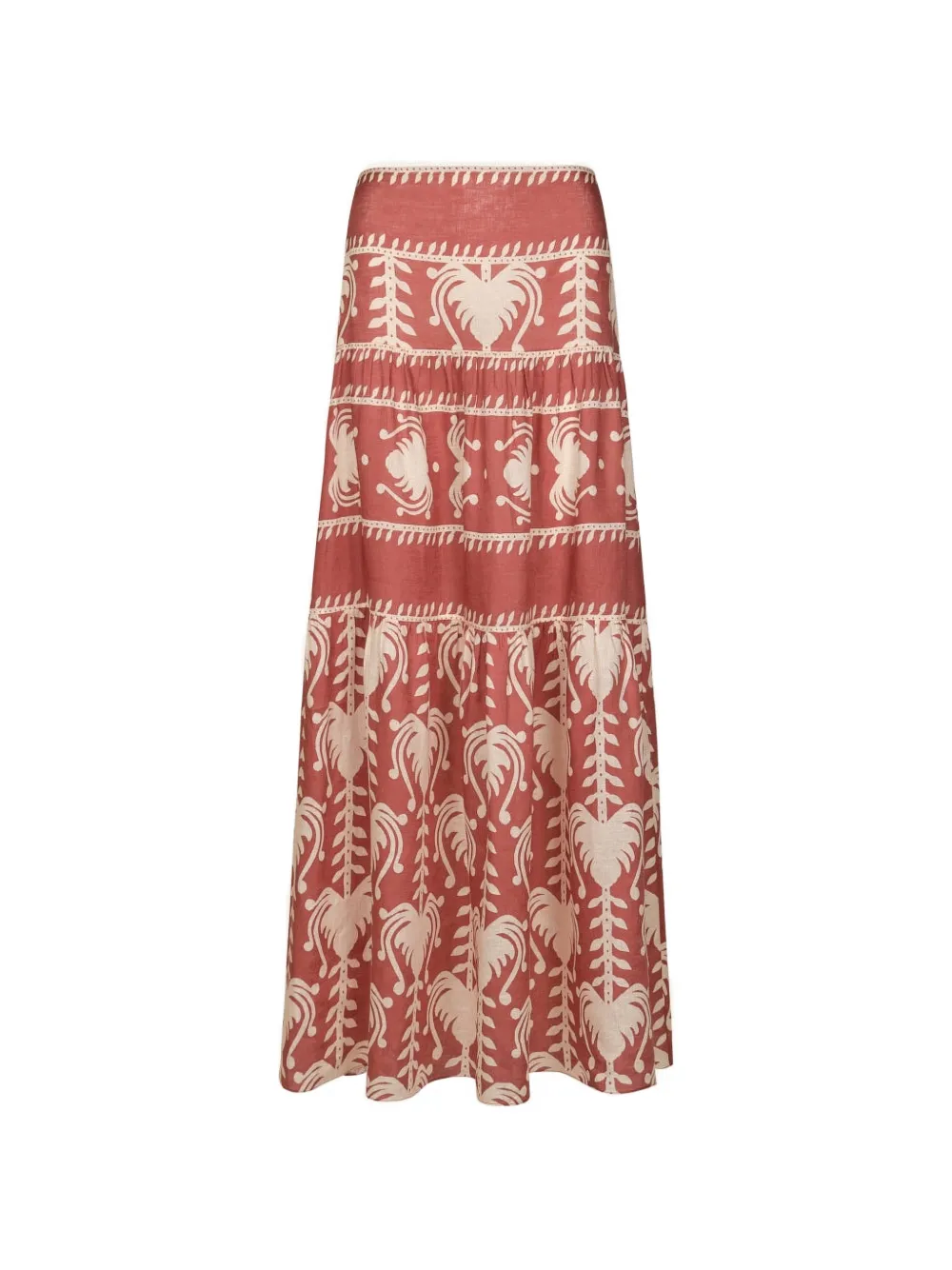 Johanna Ortiz Rituales maxi skirt - Rosso