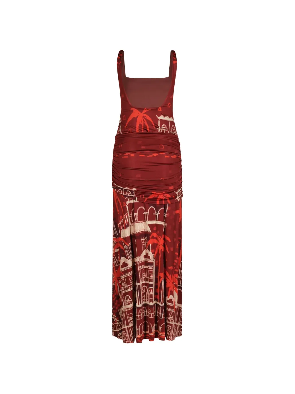 Johanna Ortiz Plant of Joy Midi Dress in Red, view 2
