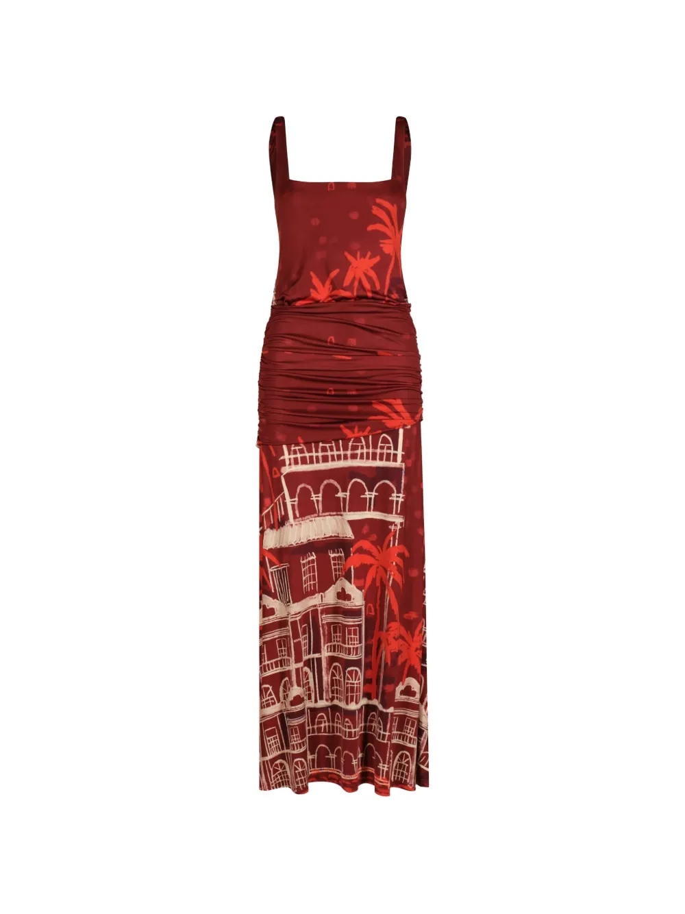 Johanna Ortiz Plant Of Joy midi dress - Rosso