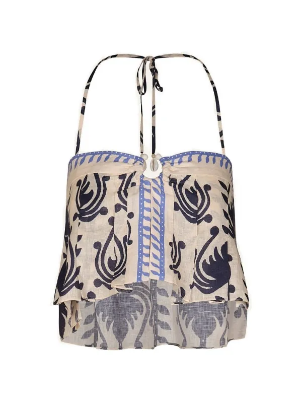 Johanna Ortiz Oceanic Top in Neutrals