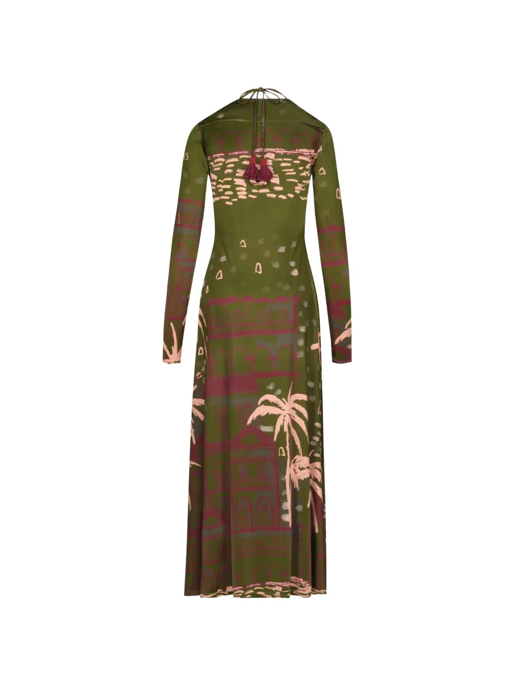 Johanna Ortiz Eternal Tropical tropical midi dress - Groen