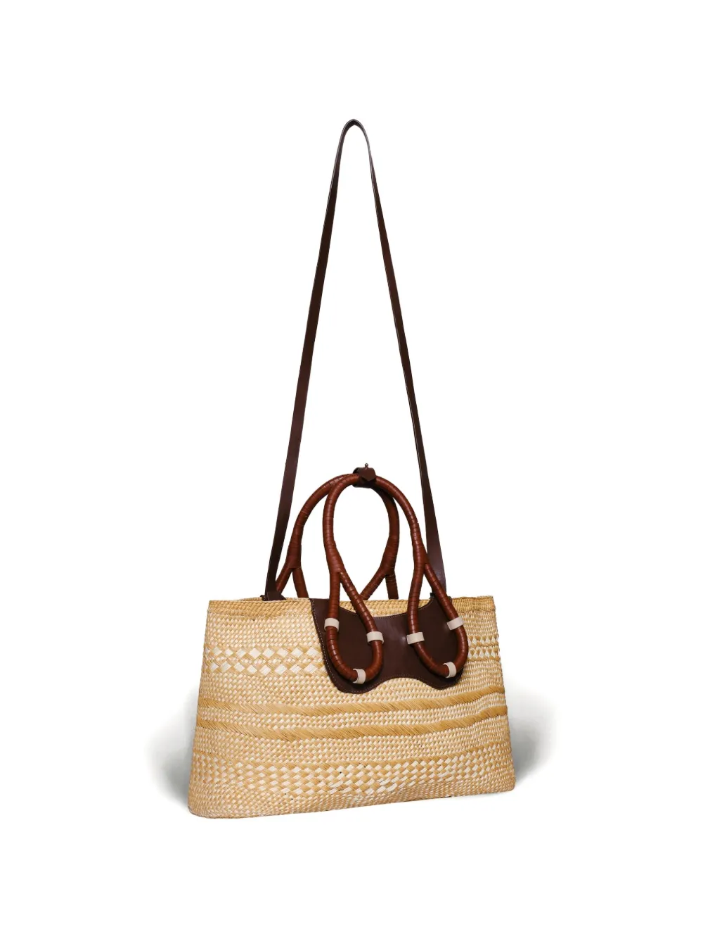 Johanna Ortiz Swaying Silhouettes top-handle tote bag - Beige
