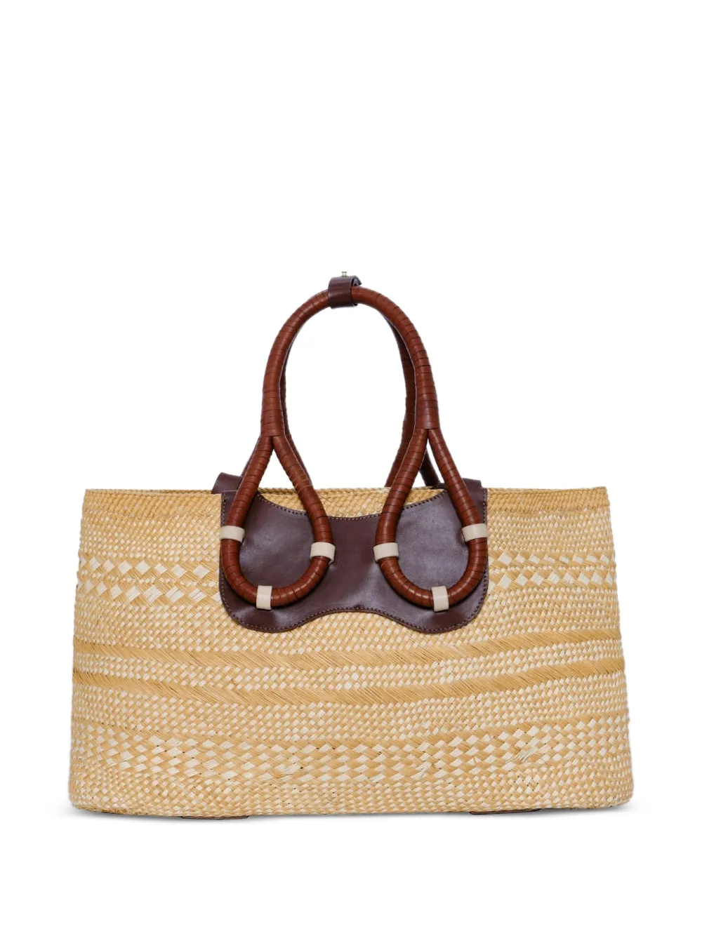 Johanna Ortiz Swaying Silhouettes top-handle tote bag - Toni neutri