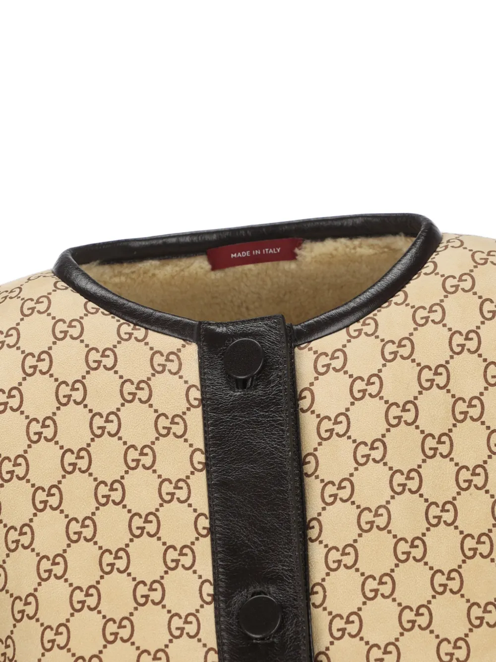 Gucci Monogram Button-fastening Jacket in Neutrals, view 3