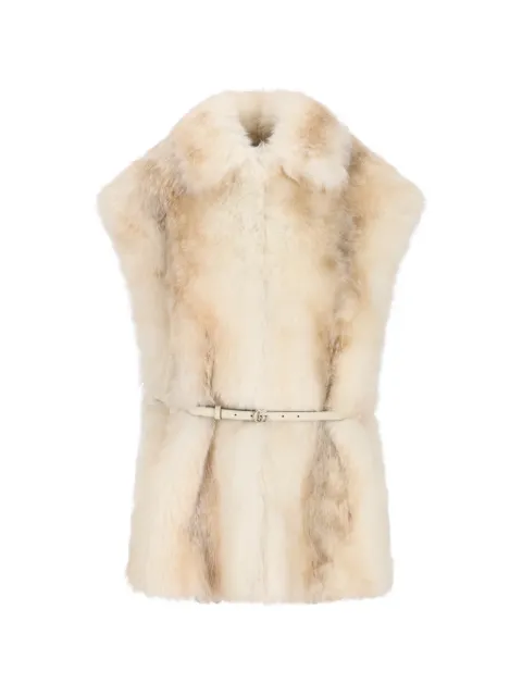 Gucci shearling belted gilet