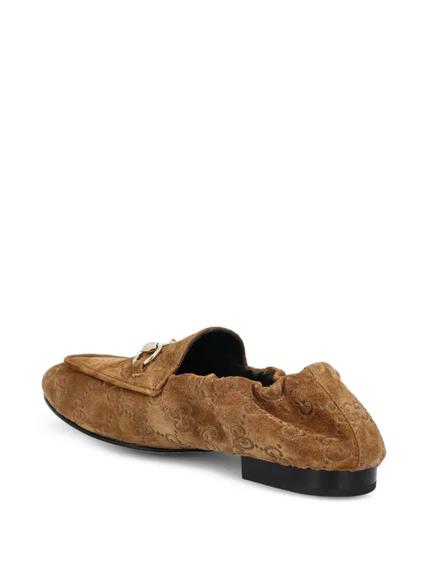 Gucci Brown Patterned Loafers for Men Gucci Gg-Patterned Loafers With Horsebit Detail - Brown  main image 4