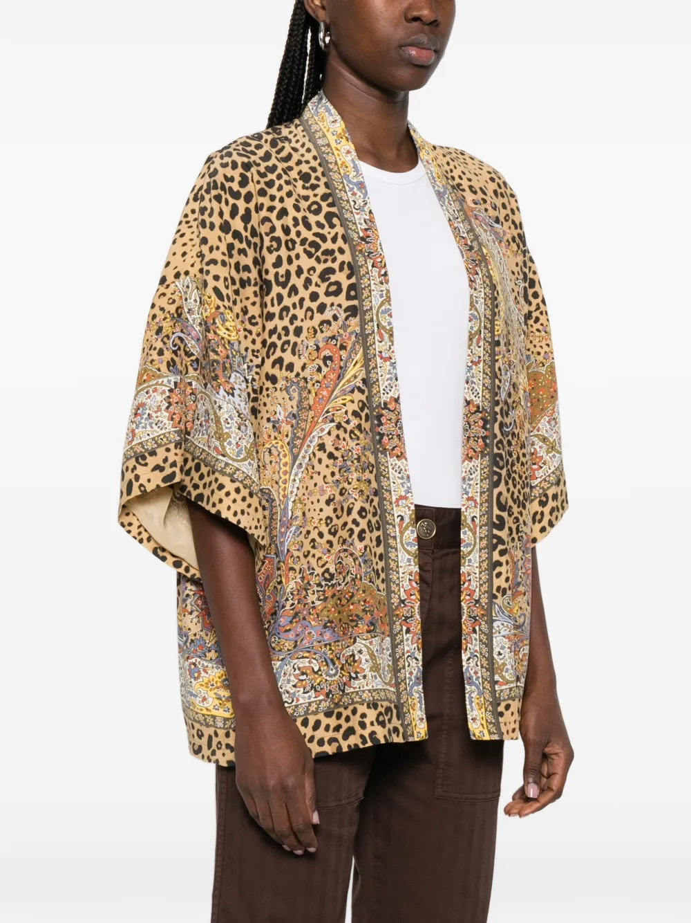  Etro Paisley Leopard Jacket - Neutrals 