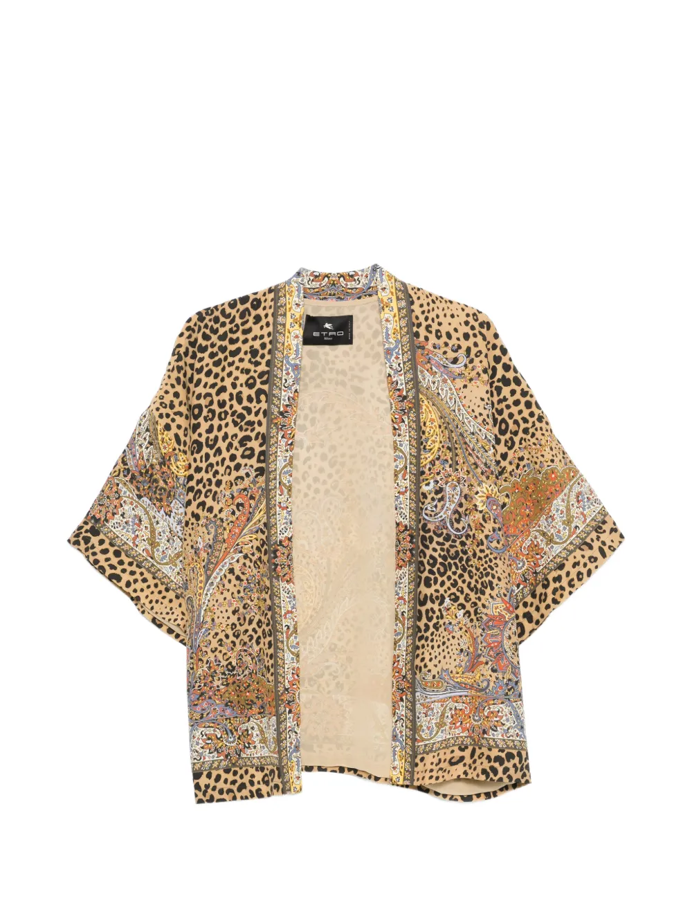 ETRO paisley leopard jacket - Toni neutri