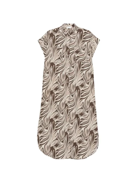 PANICALE patterned collared midi dress
