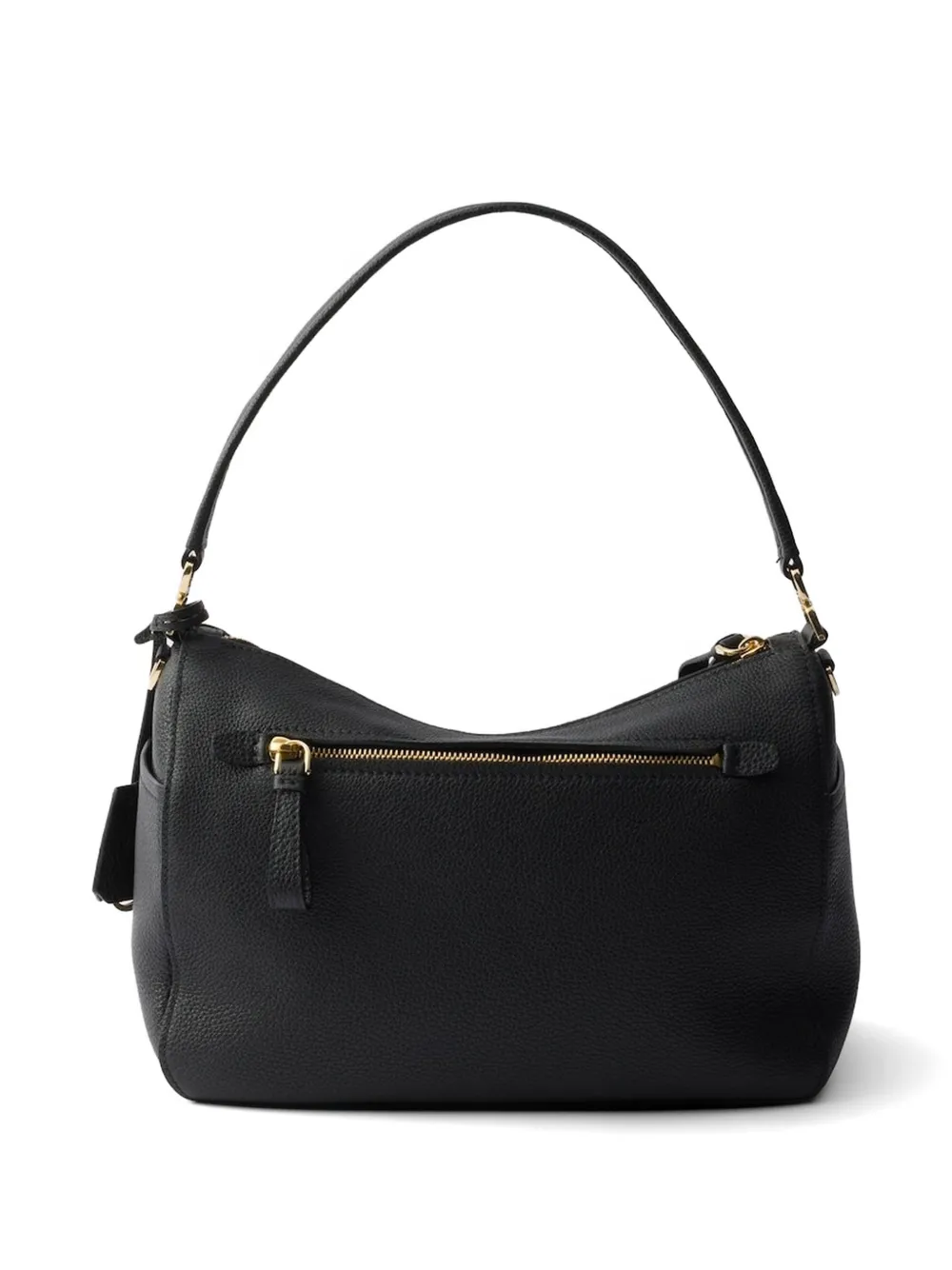 Prada Leren schoudertas Zwart