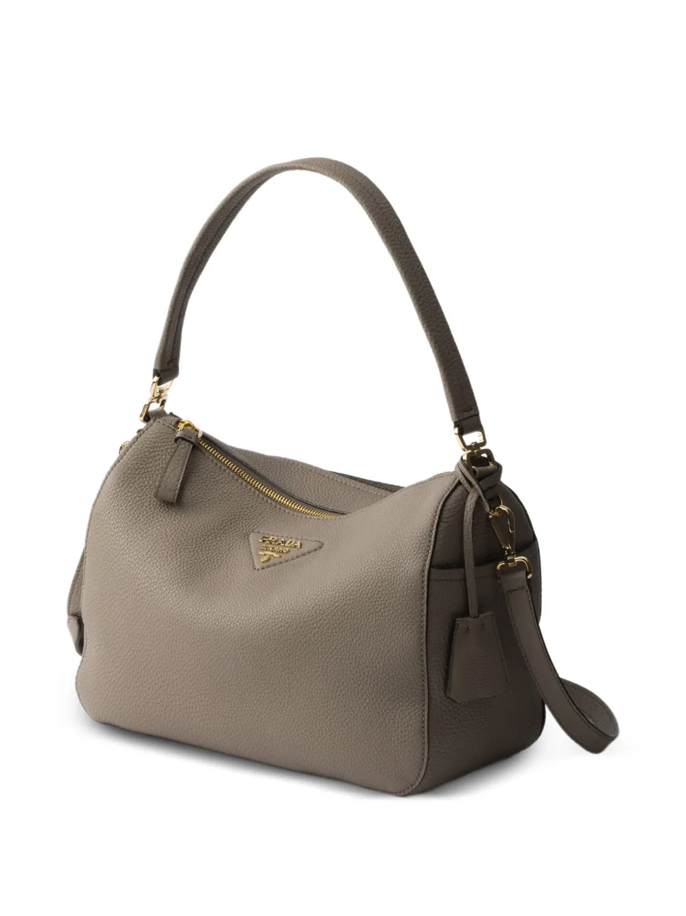 Prada Leren schoudertas Grijs