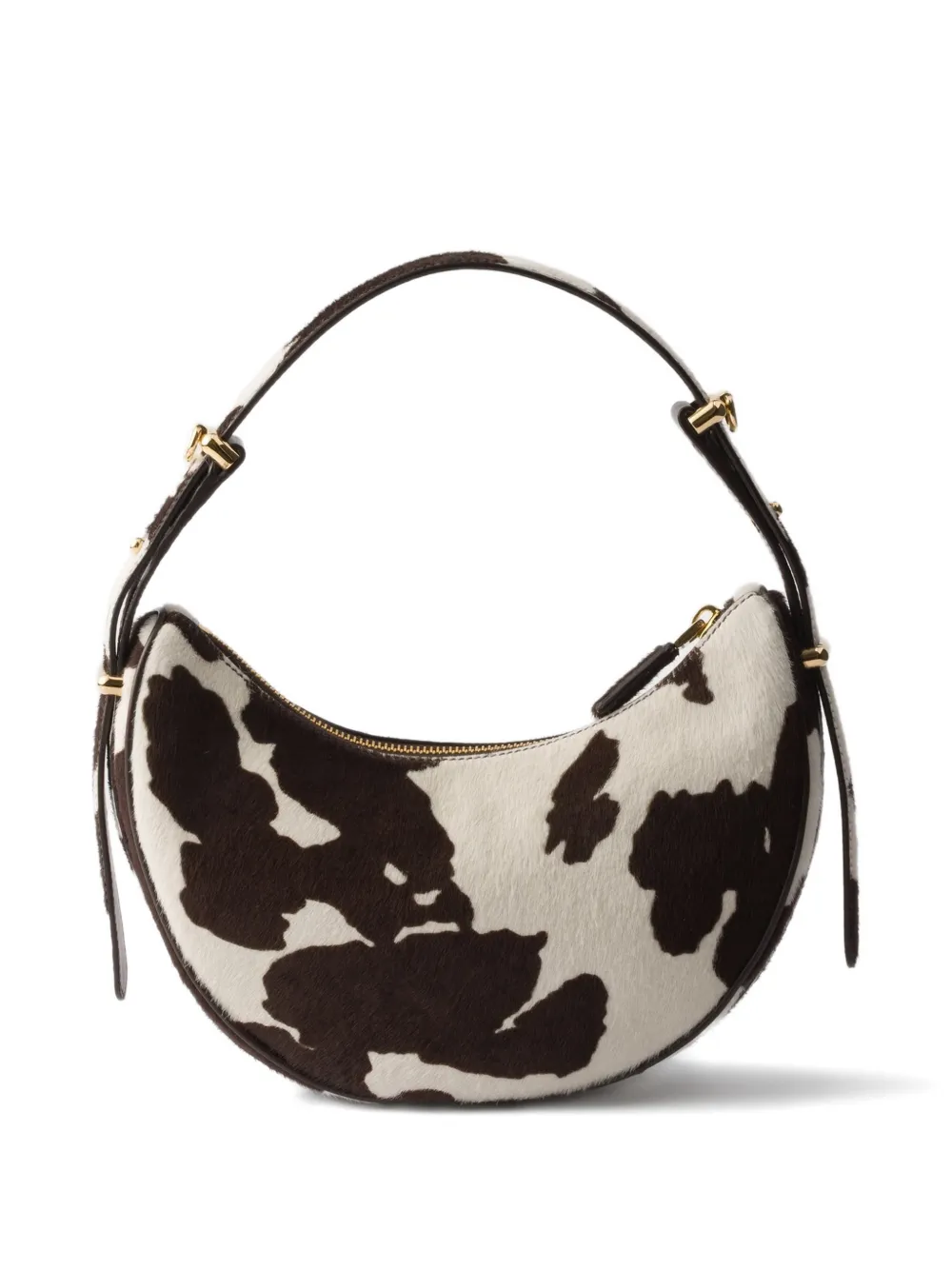 Prada mini Arqu&eacute; printed leather shoulder bag - Wit
