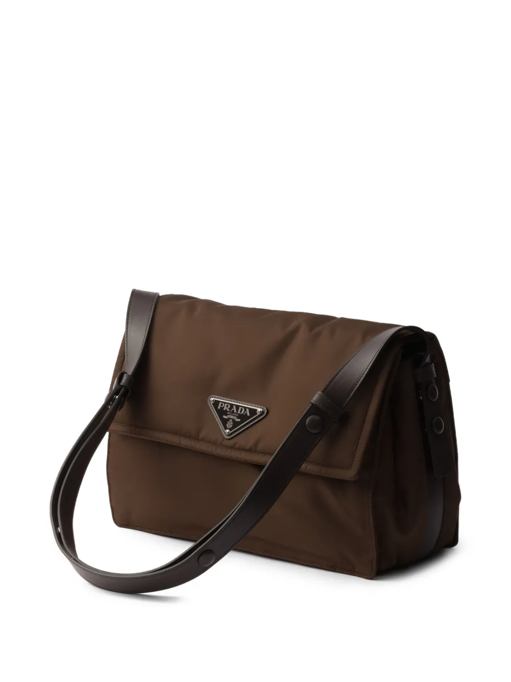 Prada Medium Traveller gewatteerde schoudertas Bruin