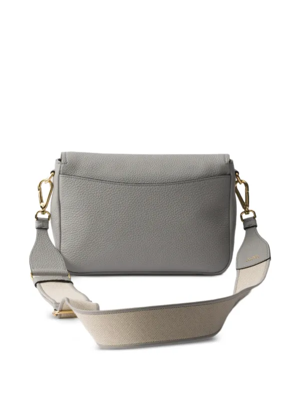Prada Mini Leather Shoulder Bag | Grey | FARFETCH RO