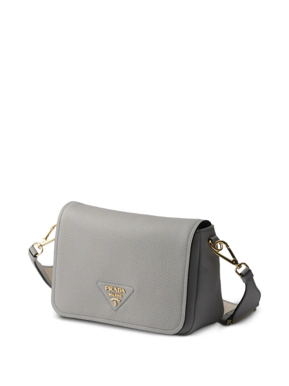 Prada Kleine leren schoudertas Grijs