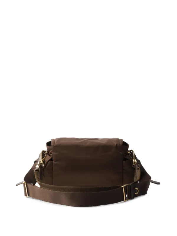Prada Medium Explore logo-plaque Shoulder Bag | Brown | FARFETCH