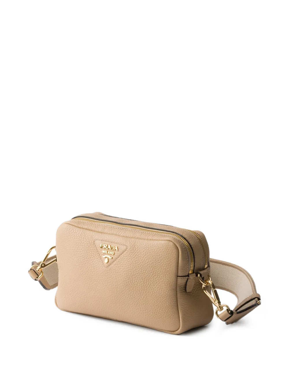 Prada Leren schoudertas Beige