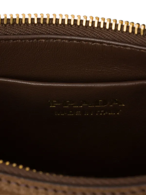 Prada アーケ スエード ショルダーバッグ ミニ | ブラウン | FARFETCH JP