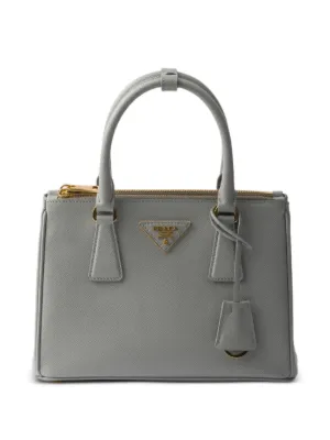 PRADA パーティーバッグ グレー Prada ガレリア ハンドバッグ S | ブルー | FARFETCH JP