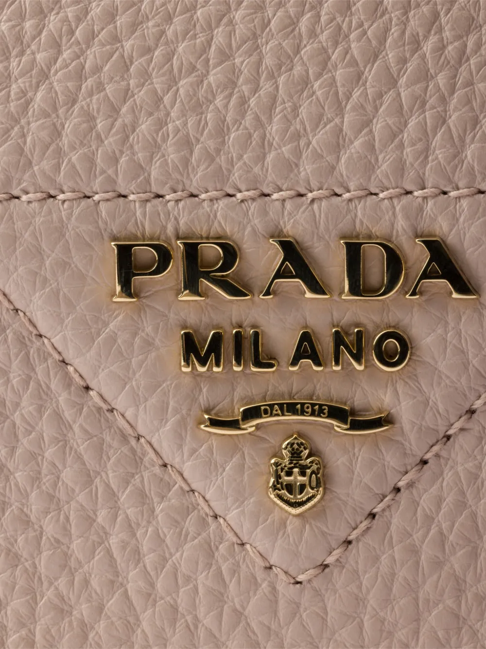 Prada Leren schoudertas Beige