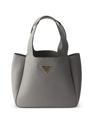 Prada レザーハンドバッグ | グレー | FARFETCH JP