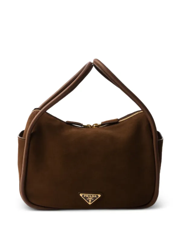 Prada Darling Suede Tote Bag | Brown | FARFETCH