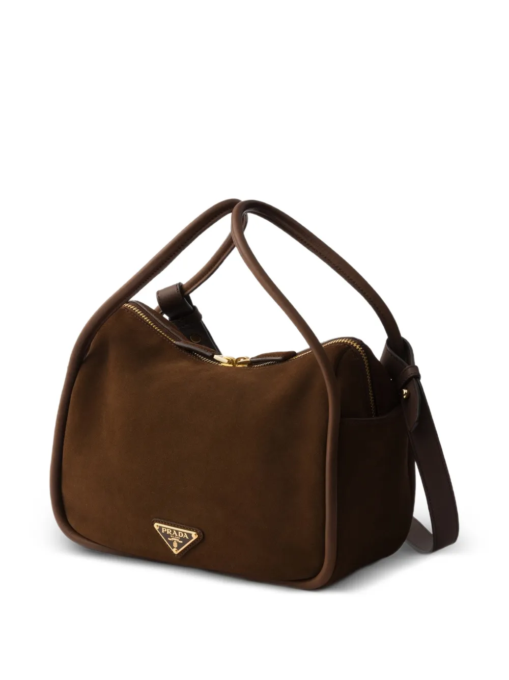 Prada Darling suède shopper Bruin