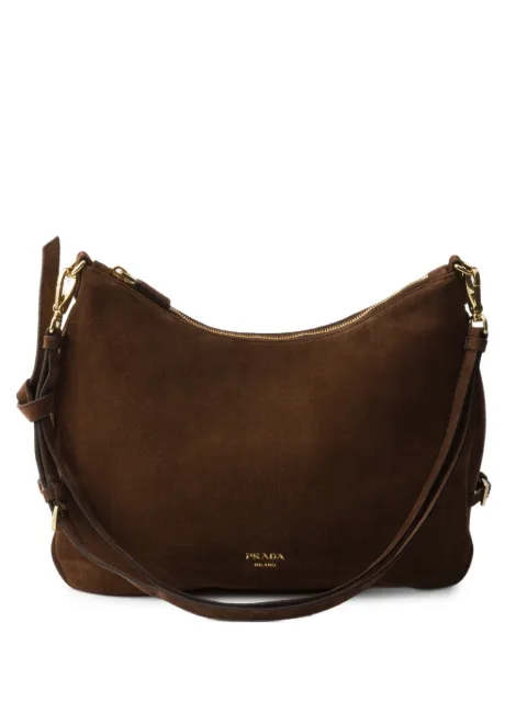 Prada bolsa de hombro Fold de gamuza grande