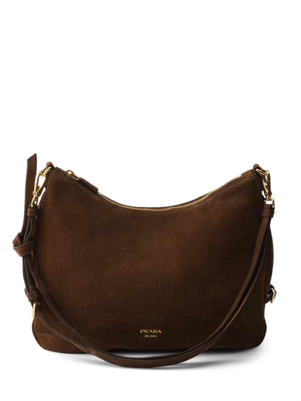 Prada suede shoulder bag - Brown