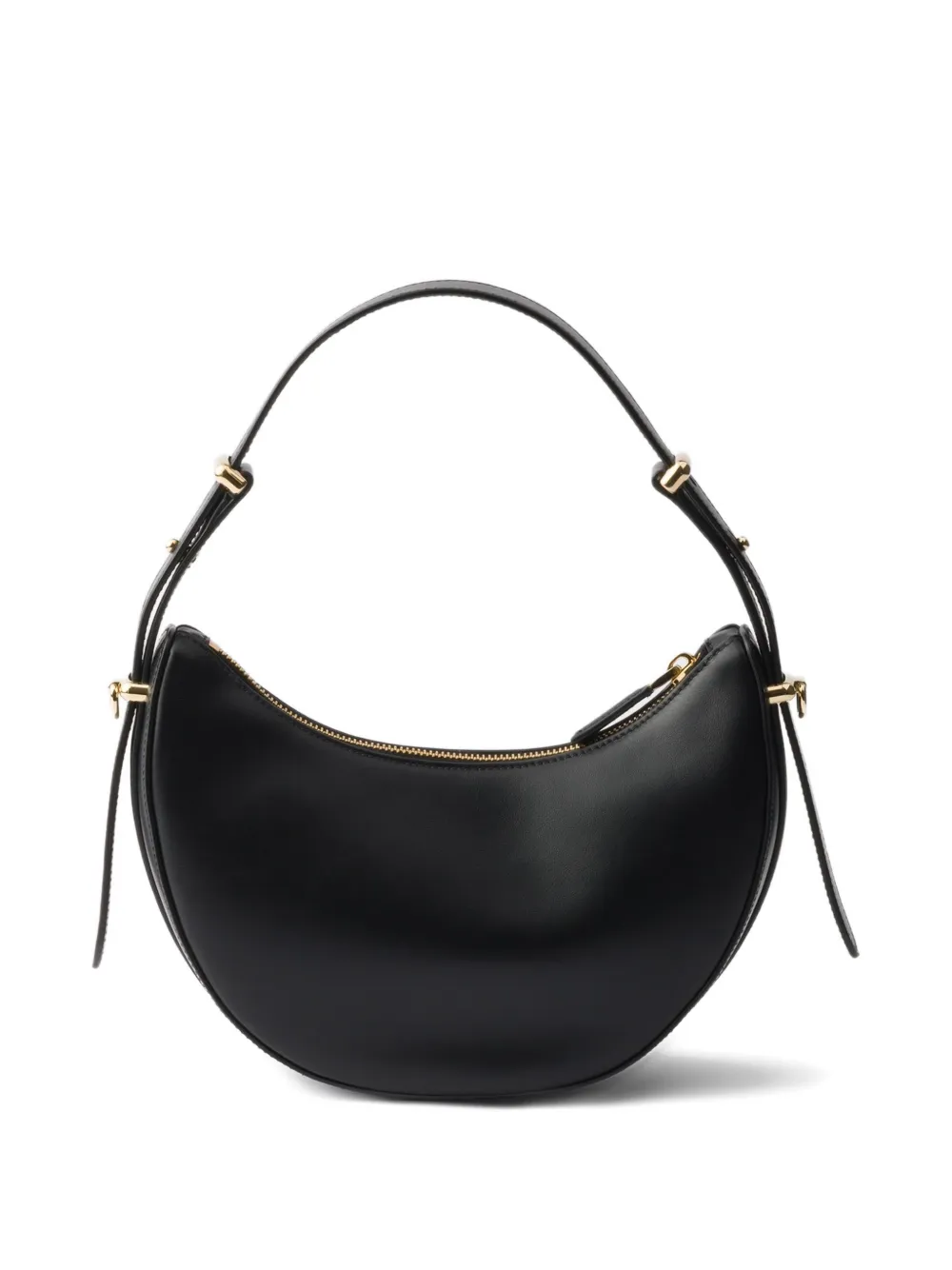 Prada mini Arqu&eacute; leather shoulder bag - Zwart