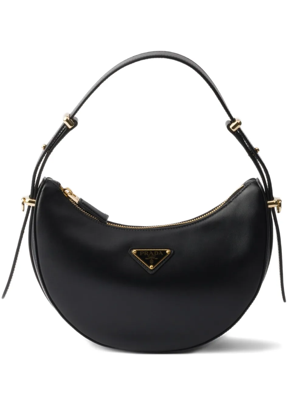 Prada mini Arqué leather shoulder bag - Nero